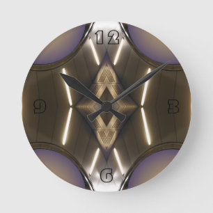 Modernist Chrome Contemporary Designer Clock Runde Wanduhr