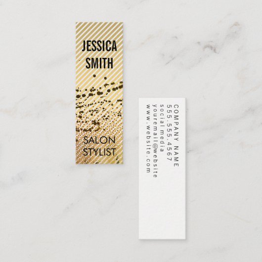 Modernist expressiv mini visitenkarte (Vorne/Hinten)