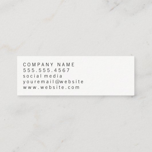 Modernist expressiv mini visitenkarte (Rückseite)