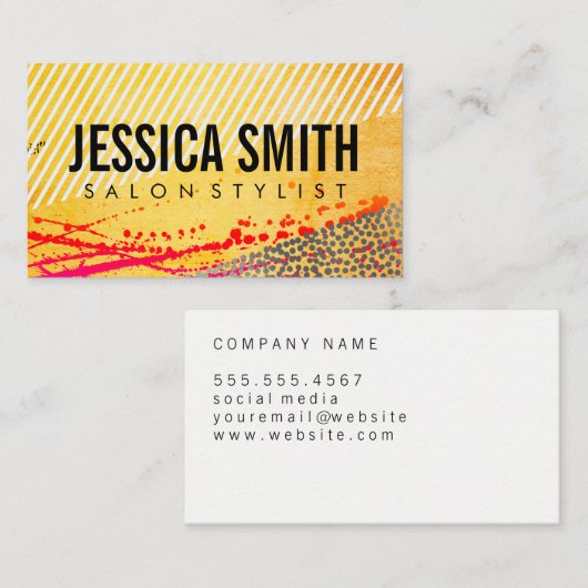 Modernist expressiv visitenkarte (Vorne/Hinten)