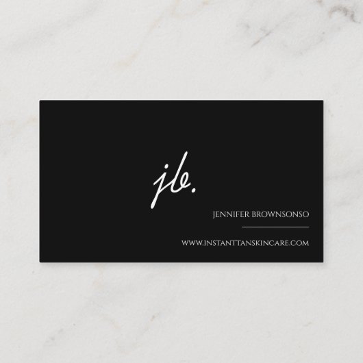 Modernist für das Logo "Black Simple Clean Shape" Visitenkarte (Rückseite)