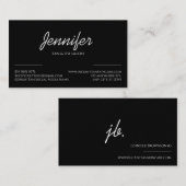 Modernist für das Logo "Black Simple Clean Shape" Visitenkarte (Vorne/Hinten)