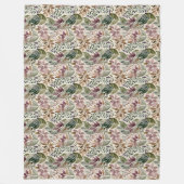 Modernist Leaf und Twig Garlands Fleecedecke (Vorderseite)