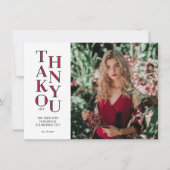 Modernist Red Abschluss Danke Karte (Vorderseite)