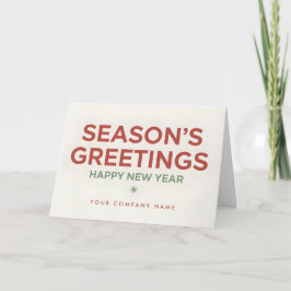 Modernist Retro Script Season’s Greetings Feiertagskarte