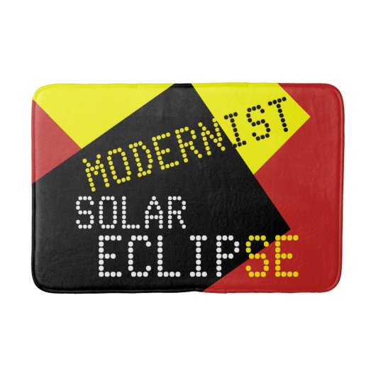 Modernist Solar Eclipse Funny individuell anpassba Badematte (Vorderseite)