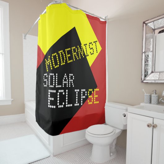 Modernist Solar Eclipse Funny individuell anpassba Duschvorhang (Beispiel)