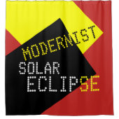 Modernist Solar Eclipse Funny individuell anpassba Duschvorhang (Vorderseite)