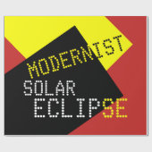 Modernist Solar Eclipse Funny individuell anpassba Geschenkpapier (Flach)