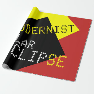 Modernist Solar Eclipse Funny individuell anpassba Geschenkpapier