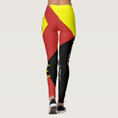 Modernist Solar Eclipse Funny individuell anpassba Leggings (Rückseite)