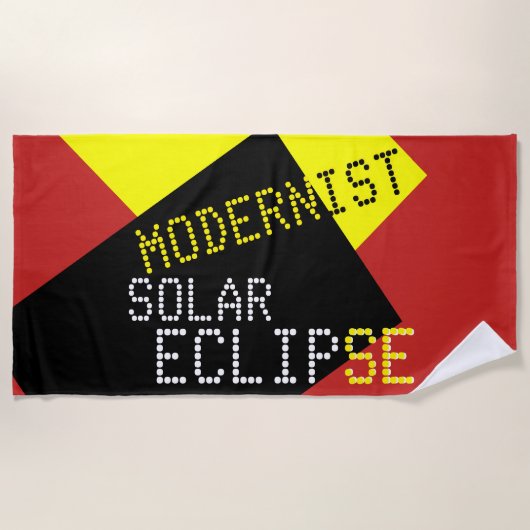 Modernist Solar Eclipse Funny individuell anpassba Strandtuch (Vorderseite)