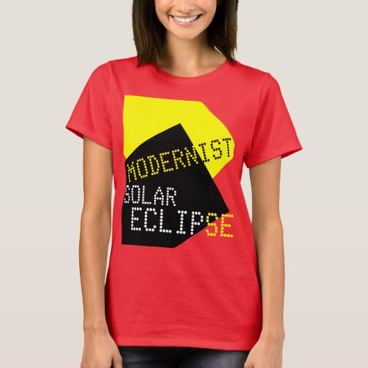 Modernist Solar Eclipse Funny individuell anpassba T-Shirt (Vorderseite)