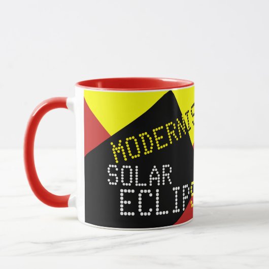 Modernist Solar Eclipse Funny individuell anpassba Tasse (Links)