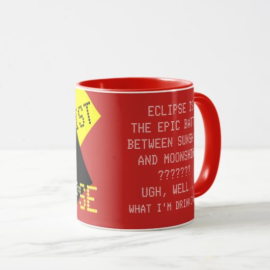 Modernist Solar Eclipse Funny individuell anpassba Tasse (VorderseiteRechts)