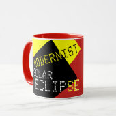 Modernist Solar Eclipse Funny individuell anpassba Tasse (Vorderseite Links)