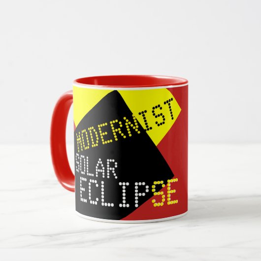 Modernist Solar Eclipse Funny individuell anpassba Tasse (Vorderseite Links)