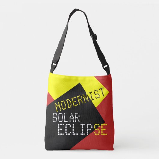 Modernist Solar Eclipse Funny individuell anpassba Tragetaschen Mit Langen Trägern (Rückseite)