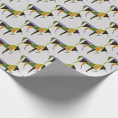 Modernist Unicorn Modernes Abstraktes Tangram Tier Geschenkpapier (Ecke)