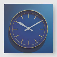 Modernistische blaue Wanduhr