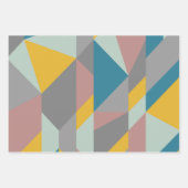 Modernistische Geometrie Kunst - erdige Farben Geschenkpapier Set (Vorderseite 3)