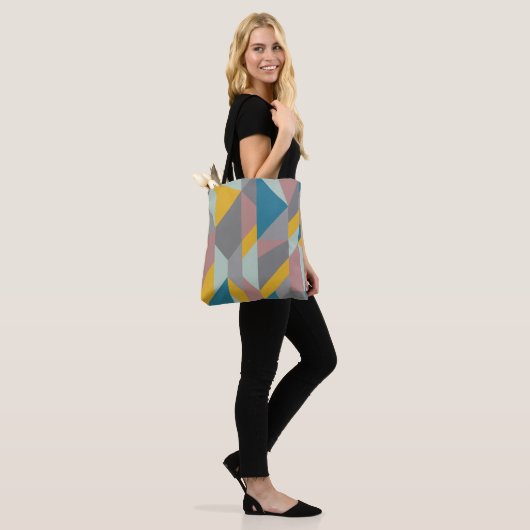 Modernistische Geometrie Kunst - erdige Farben Tasche (Am Model)