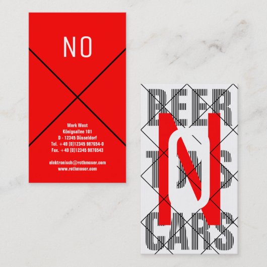 modernistische Karten (Vorne/Hinten)