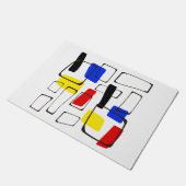 Modernistische Stilkunst Primärfarben Fußmatte (Schrägansicht)