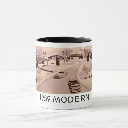 Modernistische WohnTasse echte 1959 Tasse (Zentrum)