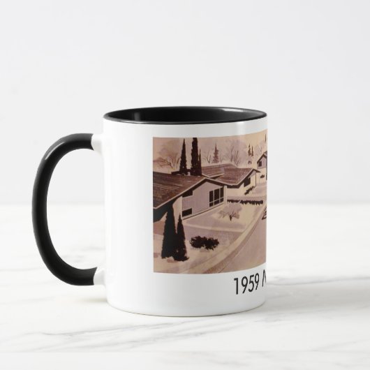 Modernistische WohnTasse echte 1959 Tasse (Links)