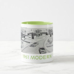 Modernistische WohnTasse echte 1961 Tasse