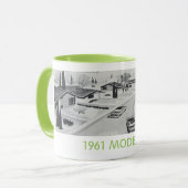 Modernistische WohnTasse echte 1961 Tasse (Vorderseite Links)