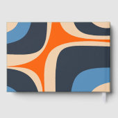 Modernistischer Retro Groove Gästebuch (Rückseite)