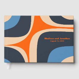 Modernistischer Retro Groove Gästebuch