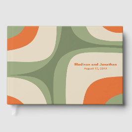 Modernistischer Retro Groove Gästebuch