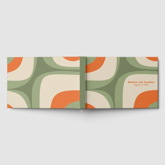 Modernistischer Retro Groove Gästebuch (Voll)