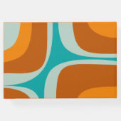 Modernistischer Retro Groove Gästebuch (Rückseite)