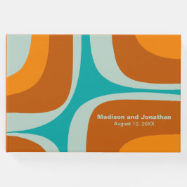 Modernistischer Retro Groove Gästebuch