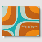 Modernistischer Retro Groove Gästebuch (Vorderseite)