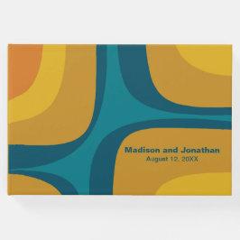 Modernistischer Retro Groove Gästebuch