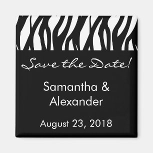 Modernistischer Schwarzweiss-Streifen Magnet