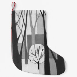 Modernistischer städtischer Winter-Malerei-Strumpf Kleiner Weihnachtsstrumpf