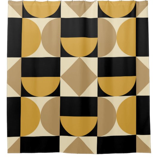 Modernistisches geometrisches Design Duschvorhang (Vorderseite)