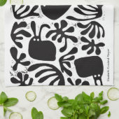 Modernistisches Häschen-Geschirrtuch Geschirrtuch (Gefaltet)