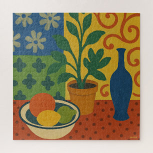 Modernistisches Stillleben mit Fruchtmalerei Puzzle