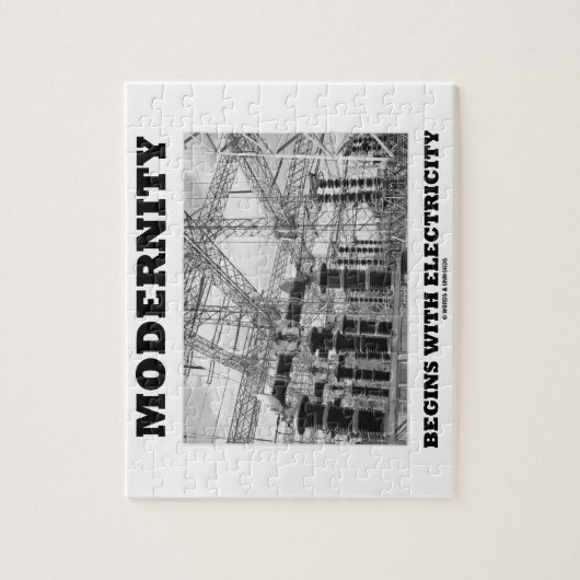 Modernität beginnt mit elektrischen Netzen Puzzle (Vertikal)