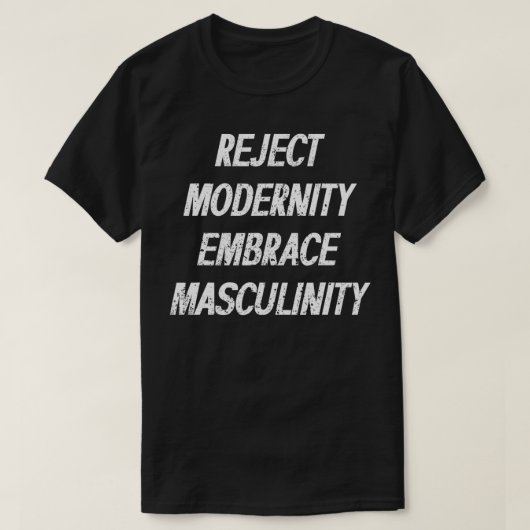 Modernität Embrace Masculinity Bodybuilder ablehne T-Shirt (Design vorne)