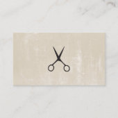 Modernl Elegant Black Beige Scheren Haar Stylist Visitenkarte (Vorderseite)