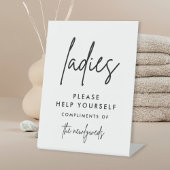 ModernLadys Wedding Bad Basket Zeichen Sockelschild