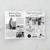 ModernMinimalist Uni-Abschluß Newspaper Einladung (Innenseite)